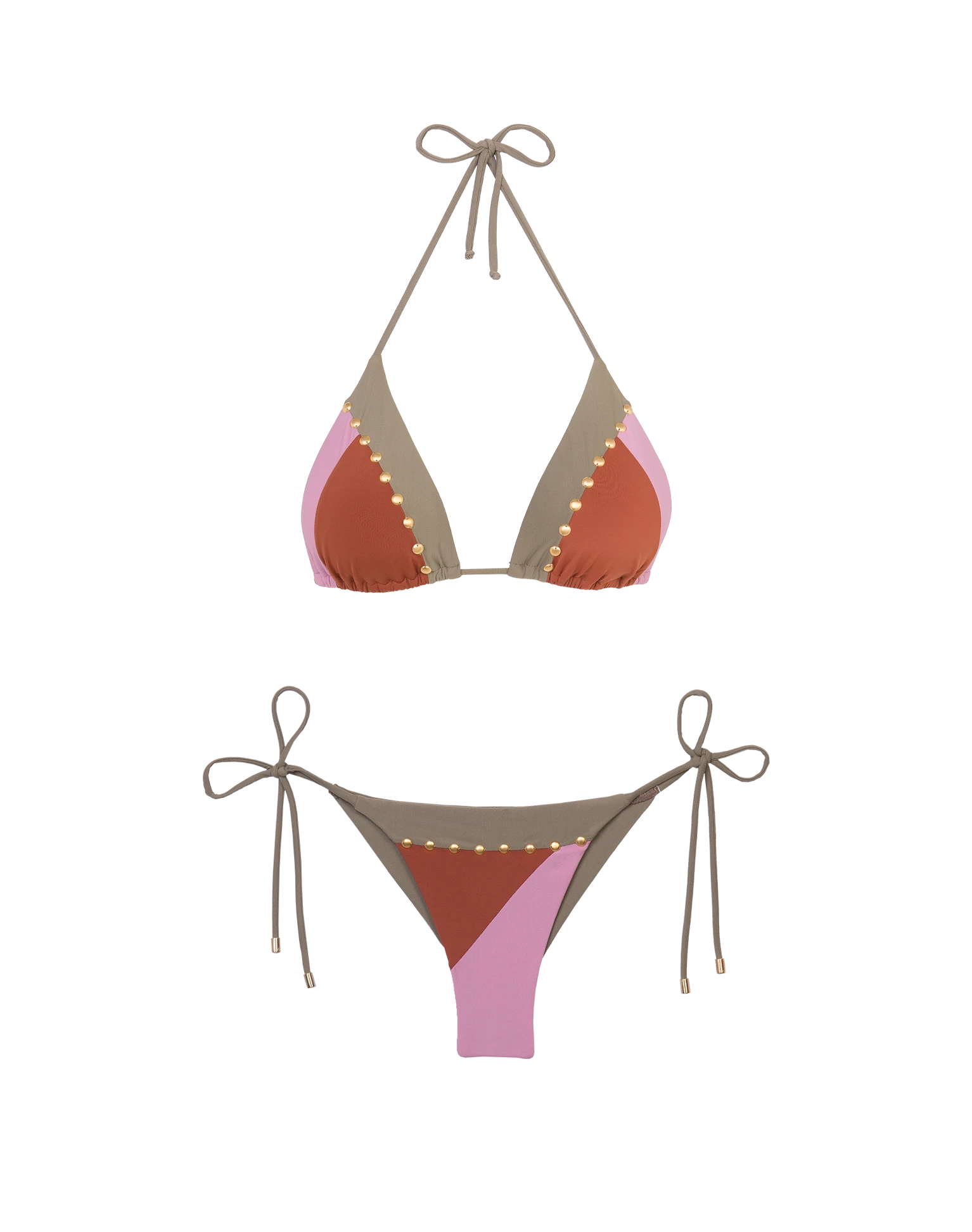 R23 D1 Block Tie Side Bottom - Pistachio Camel - Image 7