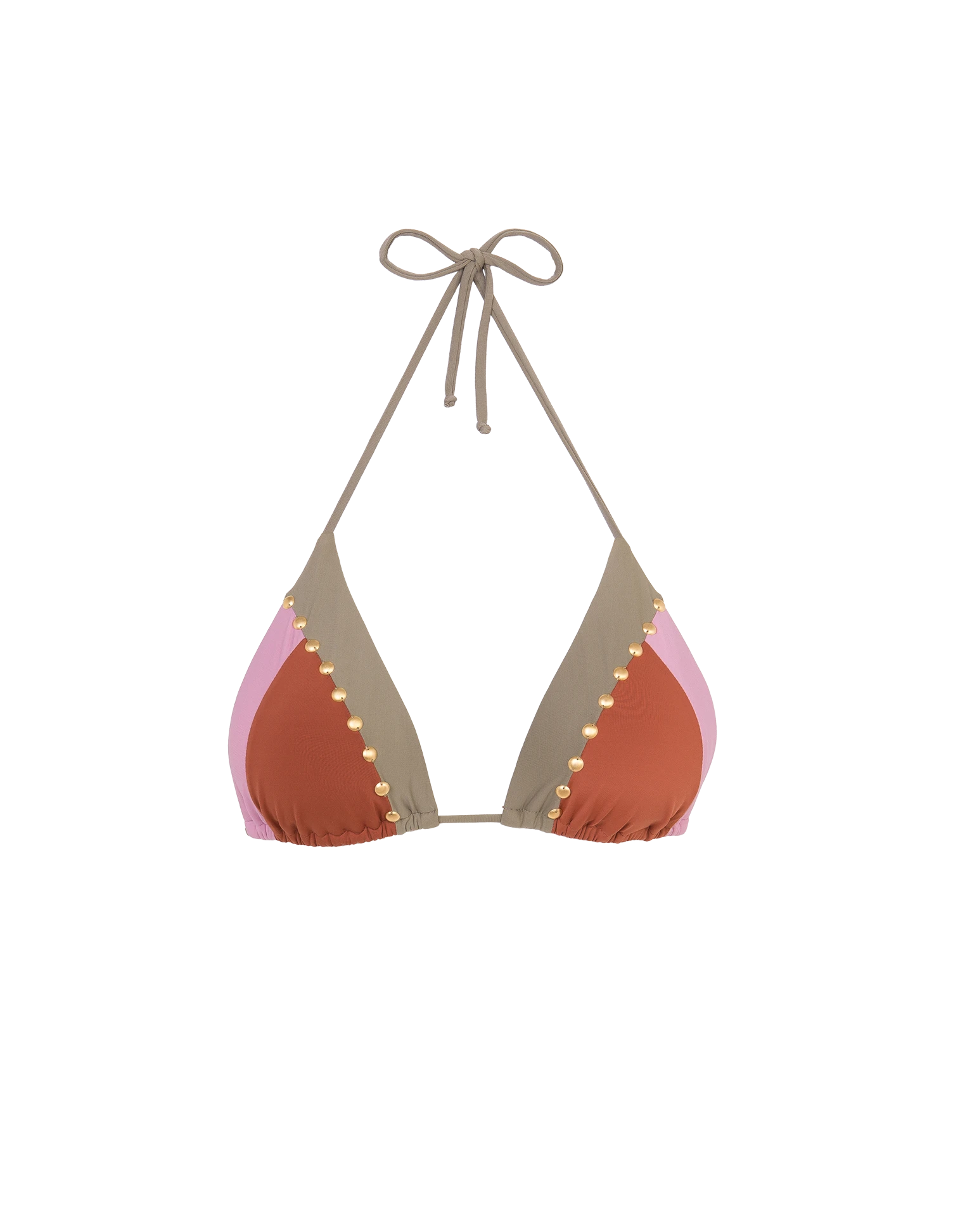 R23 D1 Block Tri Top - Pistachio Camel