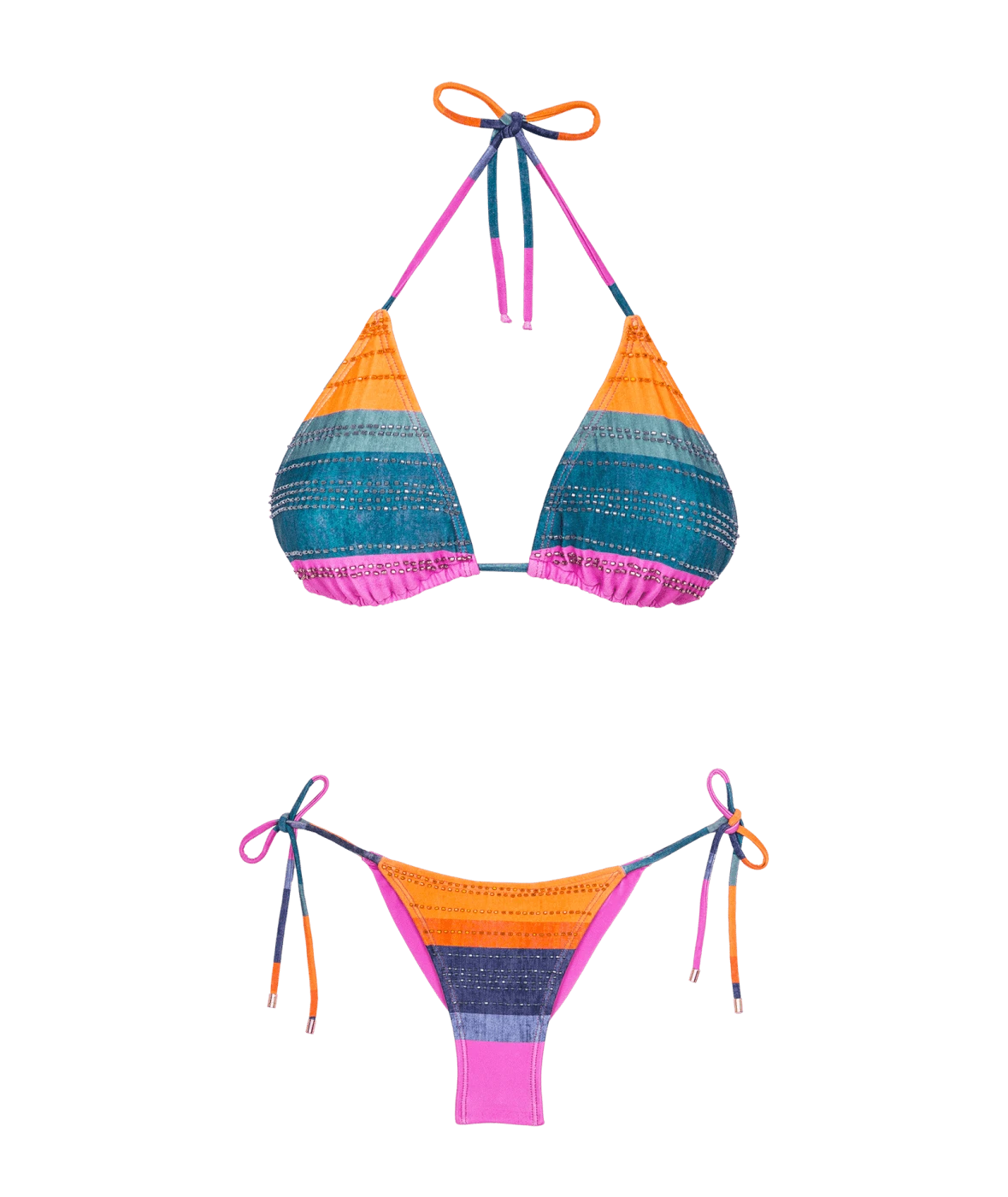 S22 D3 - Sale Lurex Tie Side Bottom - Royal - Image 11